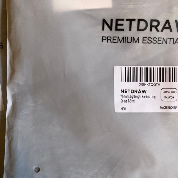 NETDRAW **SET OF 2xNWT**  Women's UPF 50+ bamboo viscose grey tops - Picture 4 of 7